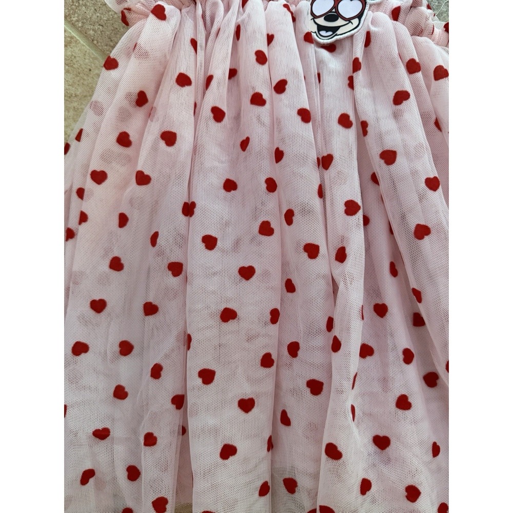 Toddler Girls' Disney Junior Minnie Mouse Pink Heart Tulle Dress Size 2T NWT - Picture 3 of 6